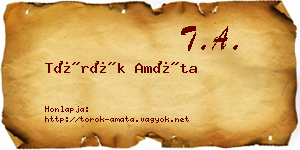 Török Amáta névjegykártya