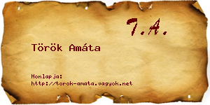 Török Amáta névjegykártya